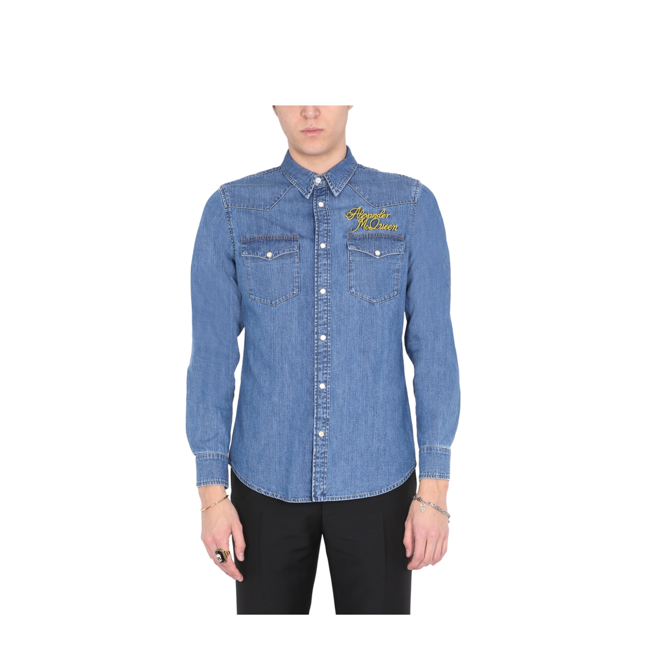 Alexander Mcqueen Shirt with Embroidered Logo – MAYFEYR