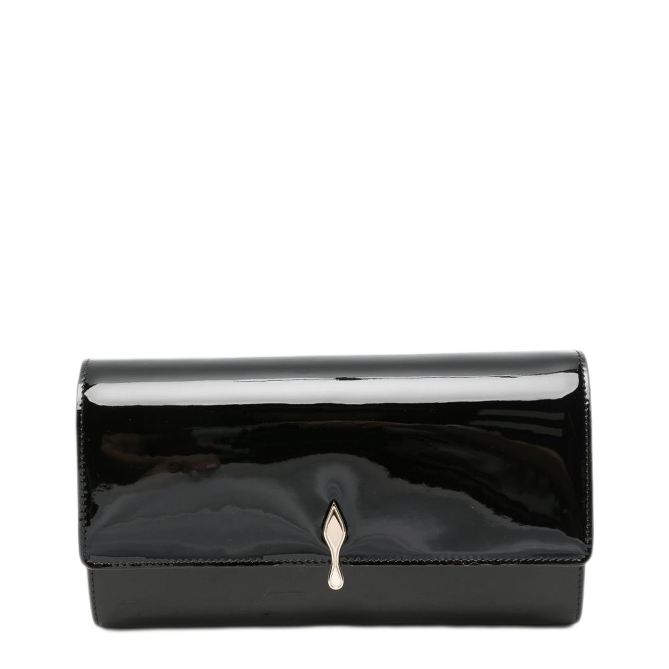 MAYFEYR - Christian Louboutin - Black Patent Leather Foldover Bag - 3265344BK01