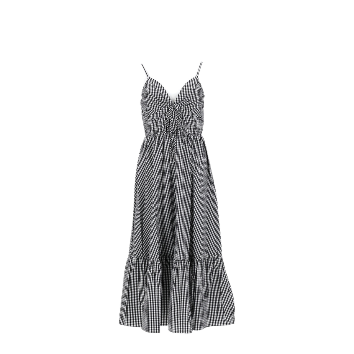 MAYFEYR - MICHAEL BY MICHAEL KORS - Cotton Check Long Dress - MS683DHKQP048BLACKWHITE