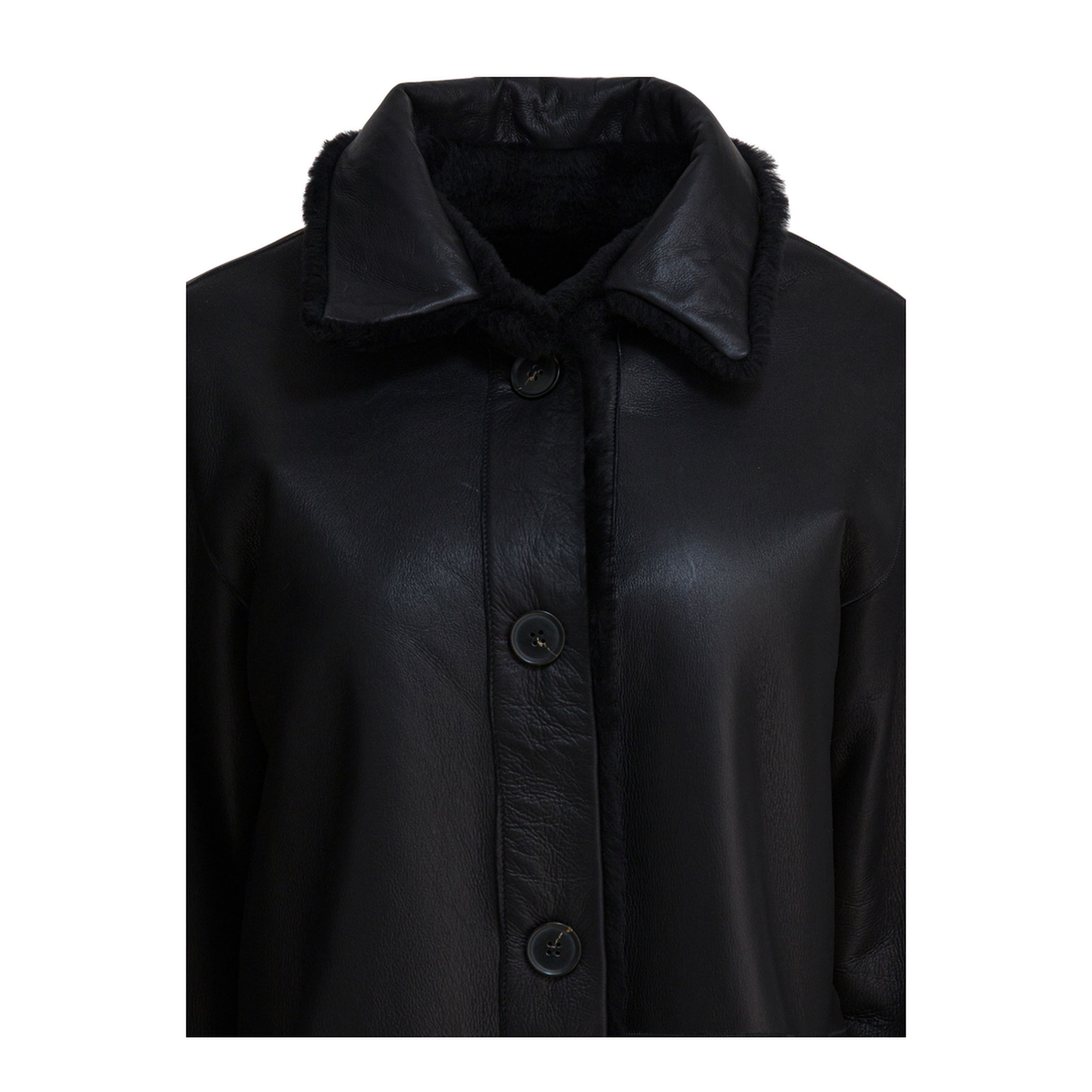 MAYFEYR - Semper - Reversible Leather Long Coat - 601NERO