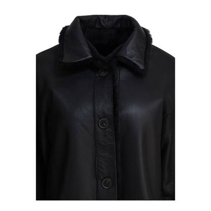 MAYFEYR - Semper - Reversible Leather Long Coat - 601NERO