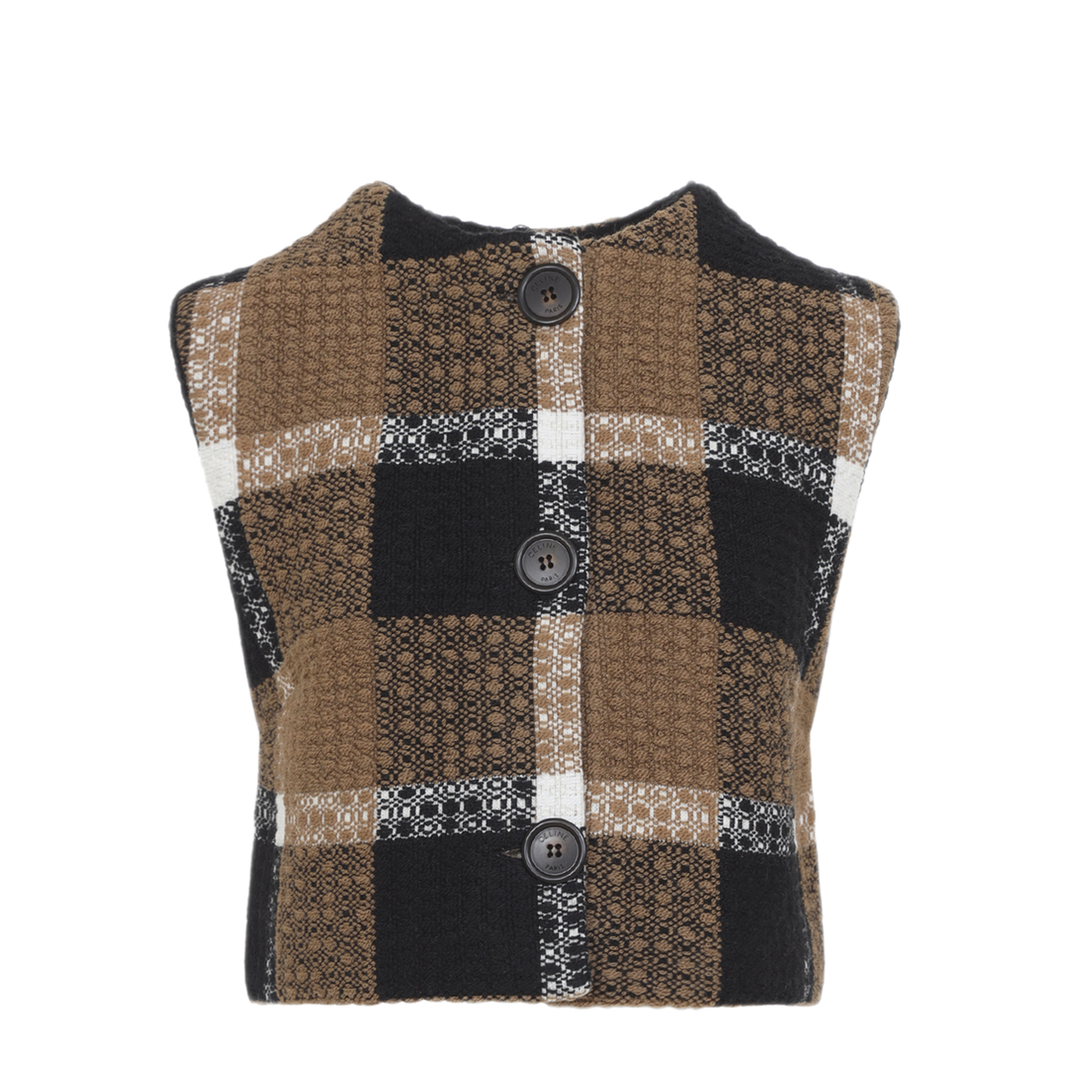 MAYFEYR - Celine - Cardigan Gds1 White Black Camel - RV1Q84J31GDS1