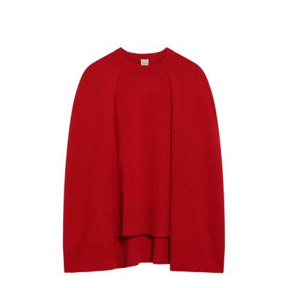 MAYFEYR - Toteme - Red Cashmere Cape Sweater - 261-WRT0635YA0235344