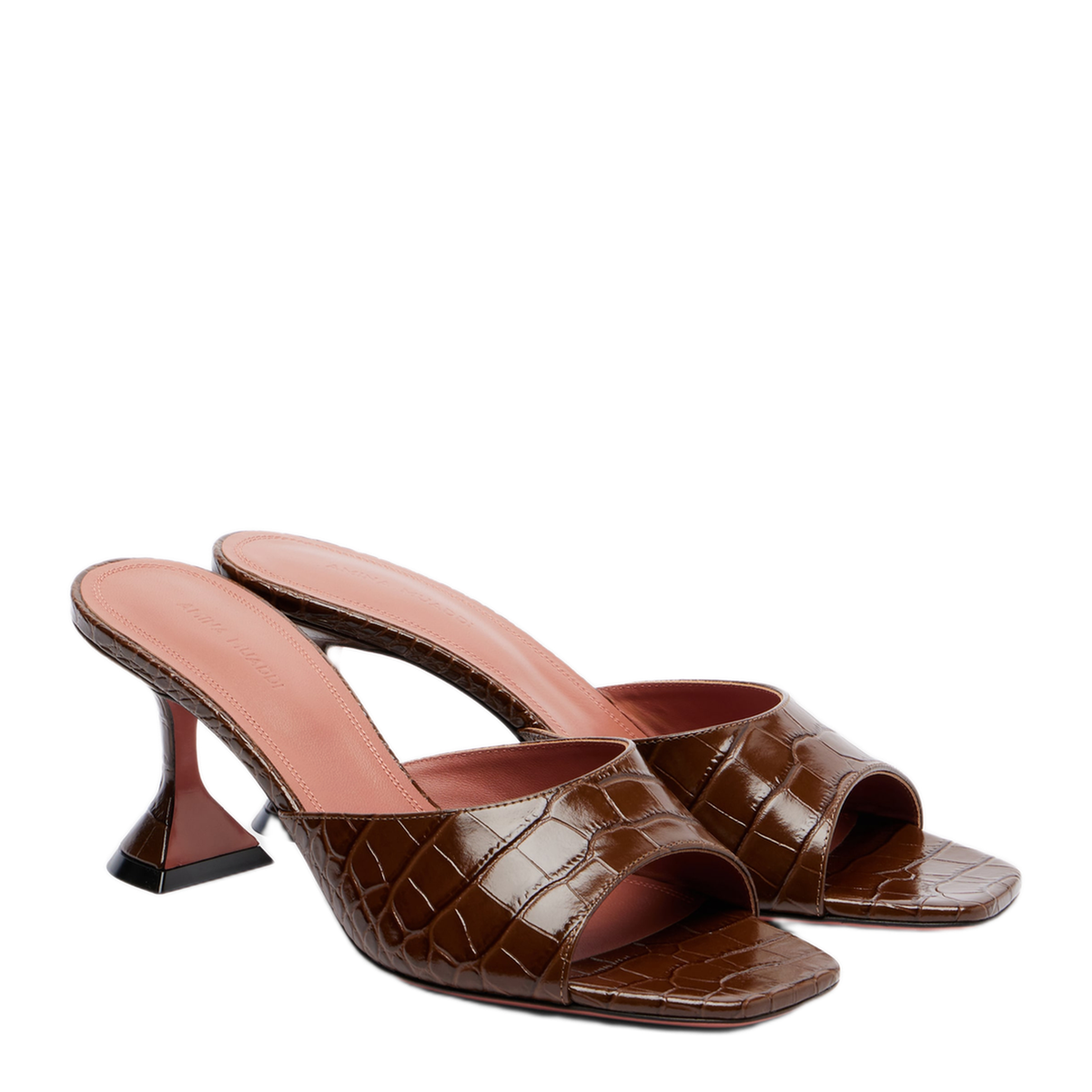 MAYFEYR - Amina Muaddi - Lupita Slipper Sandals - LUPITASLIPPER70BROWN