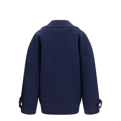 MAYFEYR - Balmain - Double-Breasted Wool Coat With Buttons - HF1UA205WC70