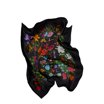 MAYFEYR - Gucci - Wool And Silk Scarf With Gg Print - 8737293GA381060