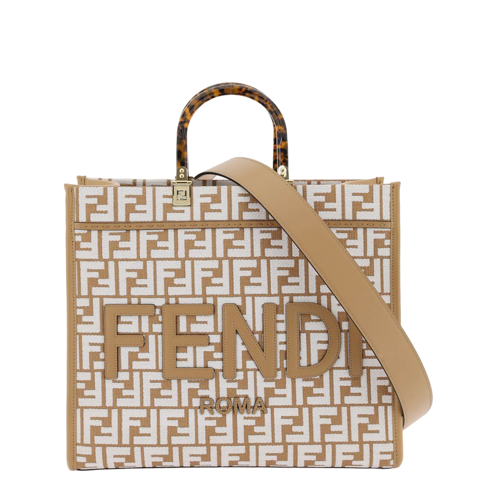 Sunshine Medium Jacquard Handbags - Beige