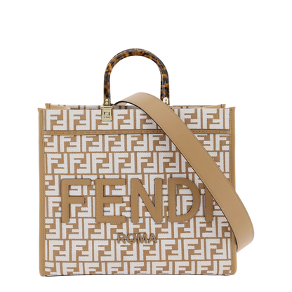 Sunshine Medium Jacquard Handbags - Beige