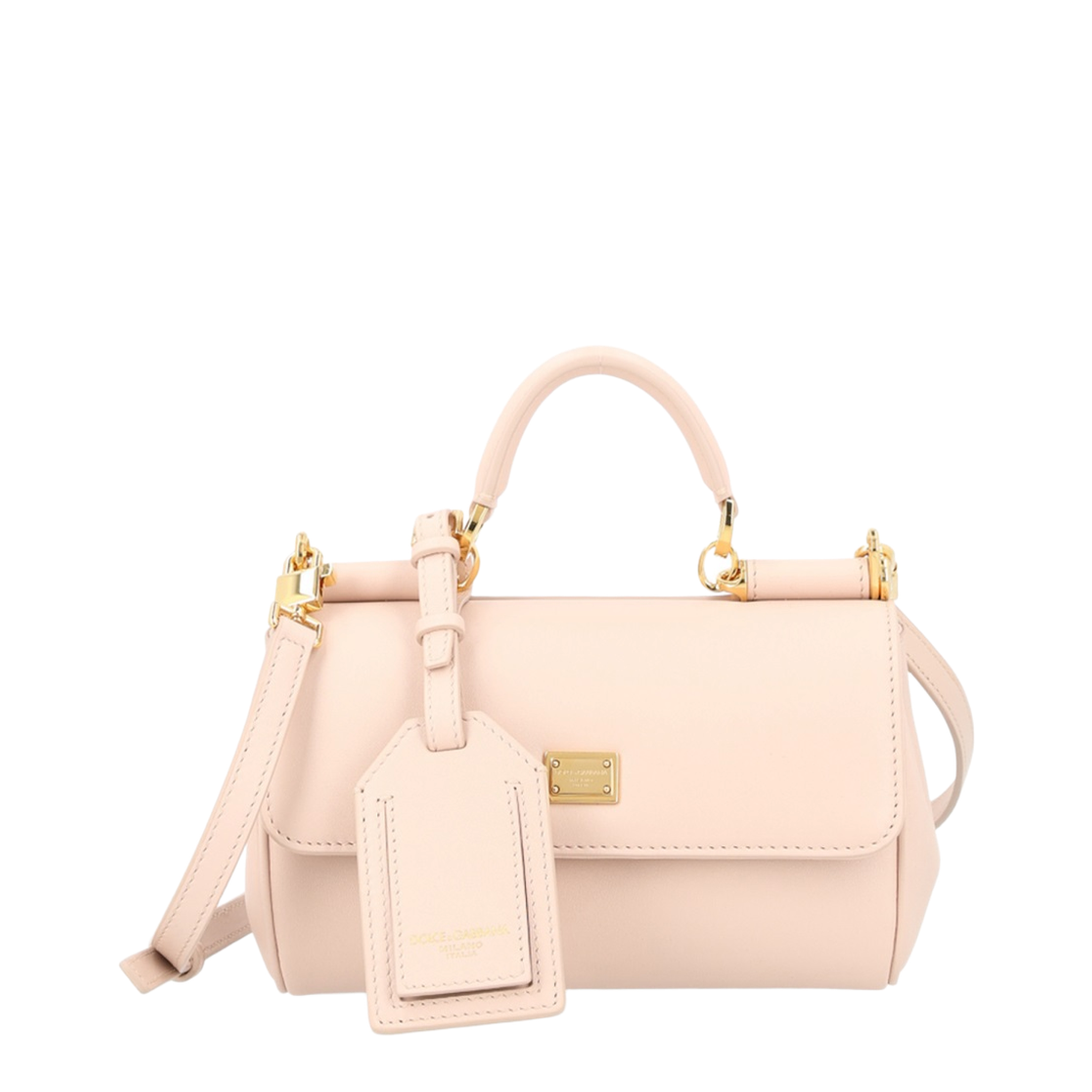 My Sicily Mini Calf Leather Top-Handle Bag - Beige
