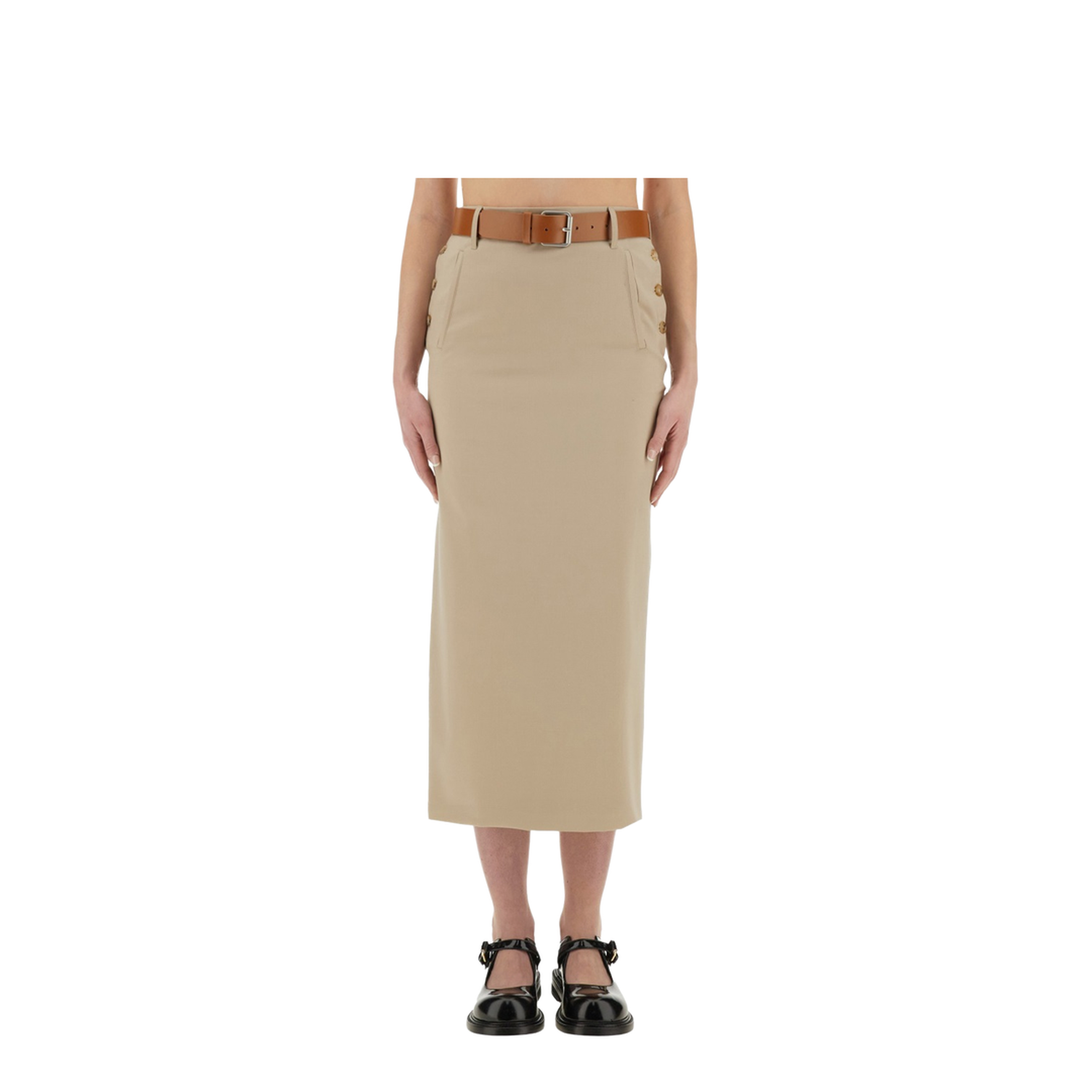 Tailored Twist Long Skirt