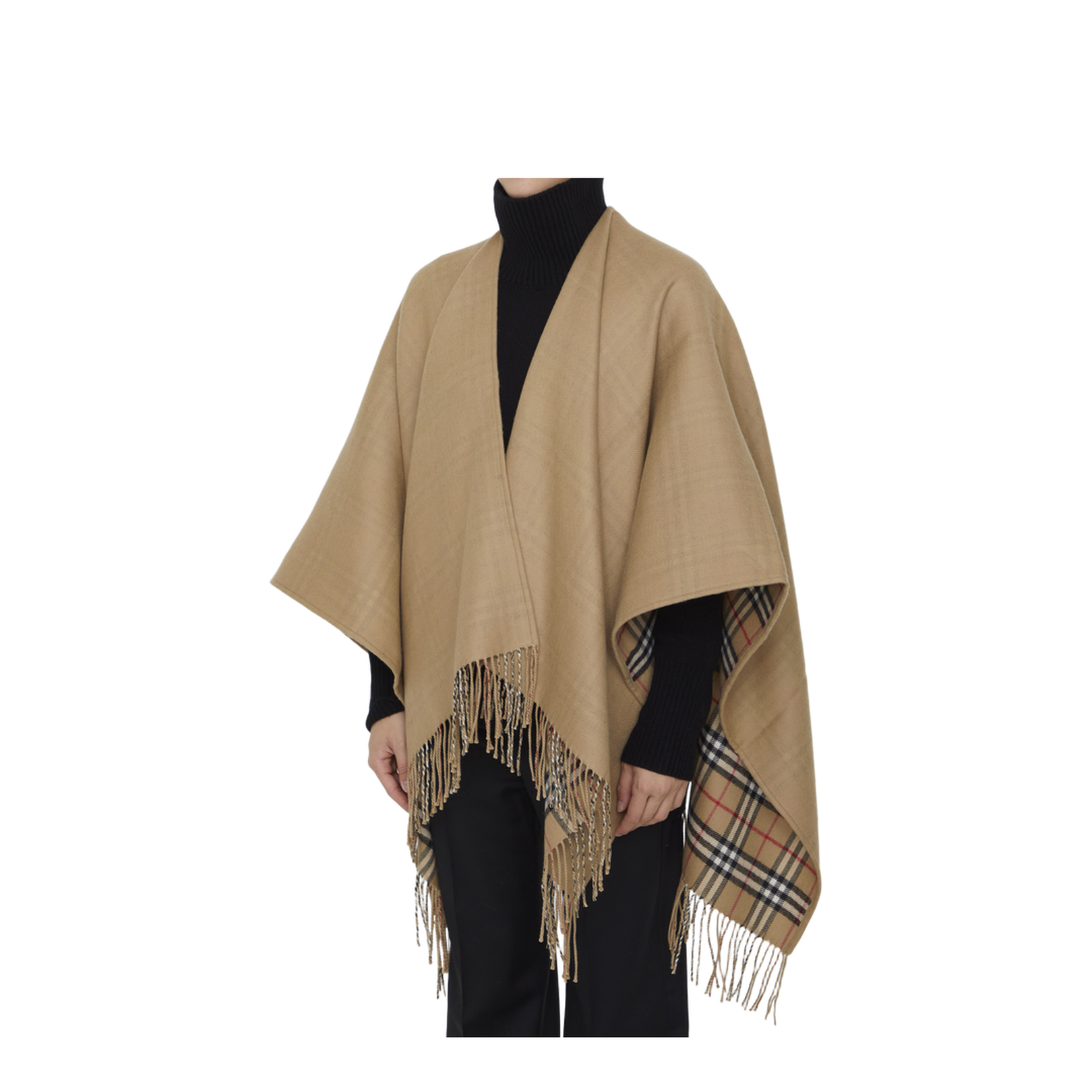 Wool Reversible Cape