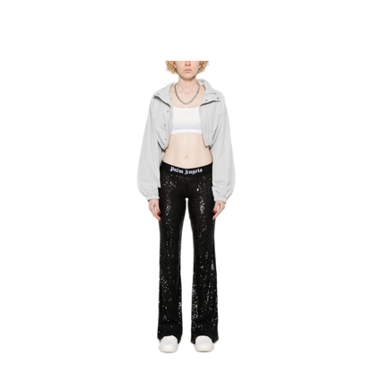 MAYFEYR - Palm Angels - Logo-Tape Sequins Flare Trousers - PWCA101F24FAB0031010
