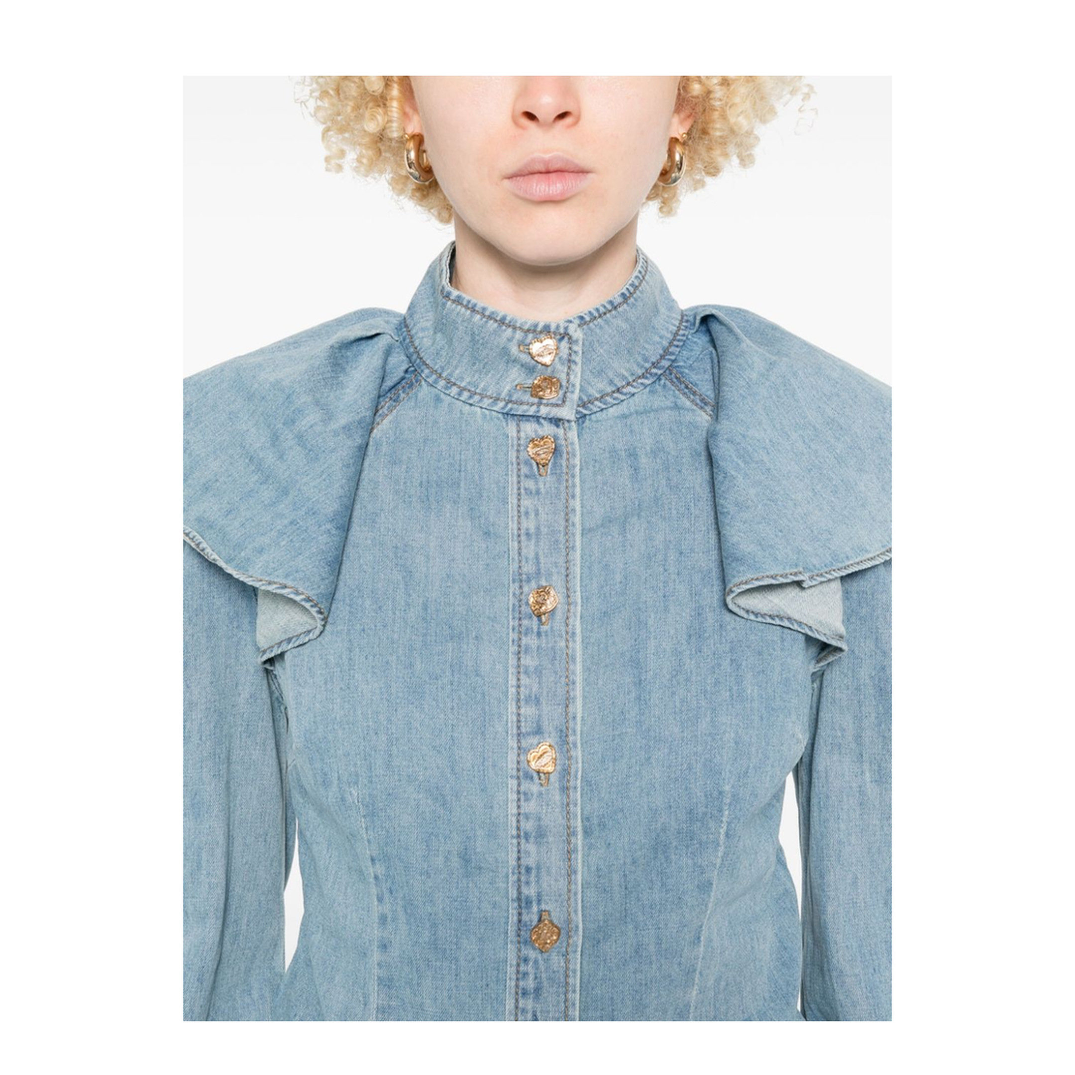 Crush Denim Blouse Reversible