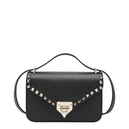 MAYFEYR - Valentino - Rockstud Crossbody Bag In Calfskin Leather - 9W2B0T76VSF0NO