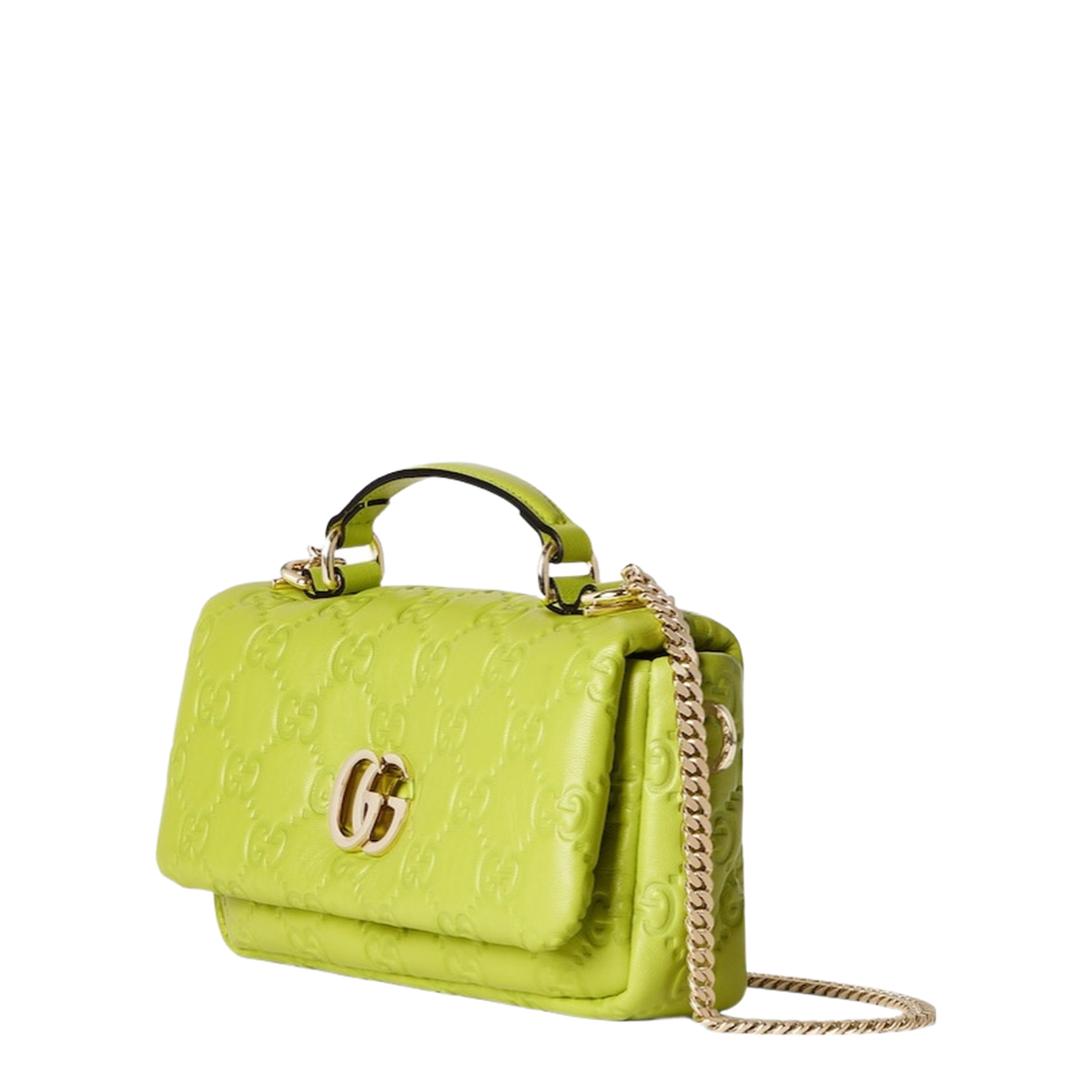 GG Milano Small Exotic Leathers Top Handle Bag - Lime Green