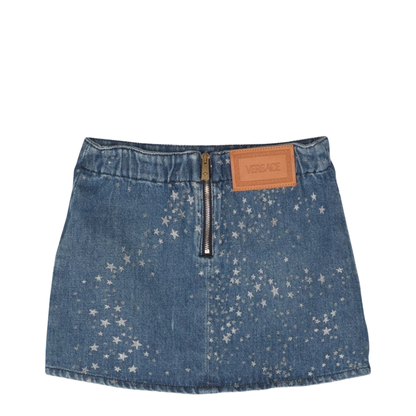 Glitter Denim Skirt