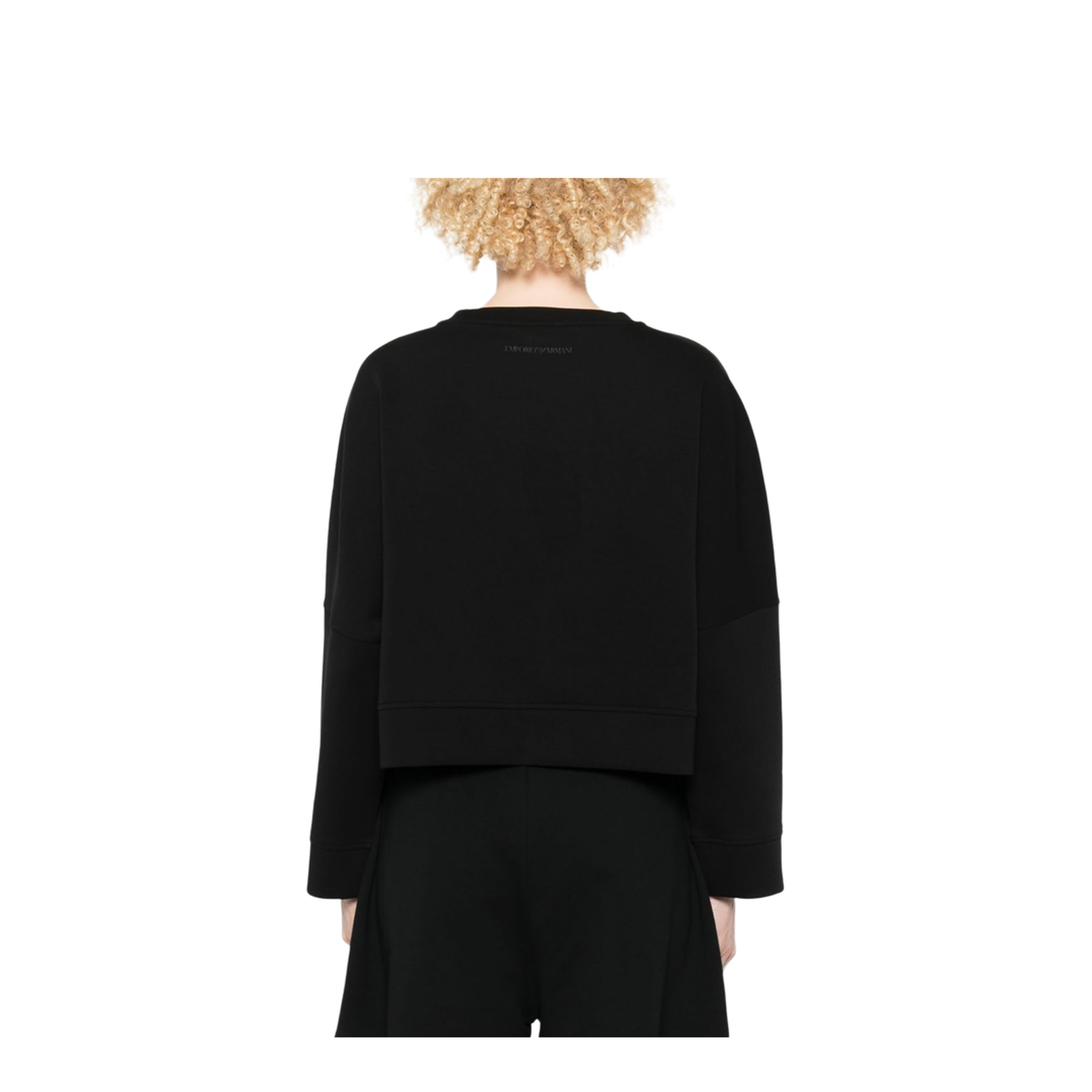 Double-Jersey Sweatshirt with Oversized Logo Embroidery