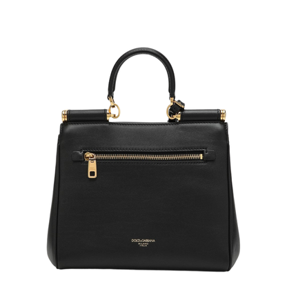 My Sicily handbag in plongé calfskin in Black