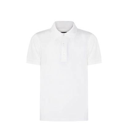 Lyocell Pique Polo Shirt In White