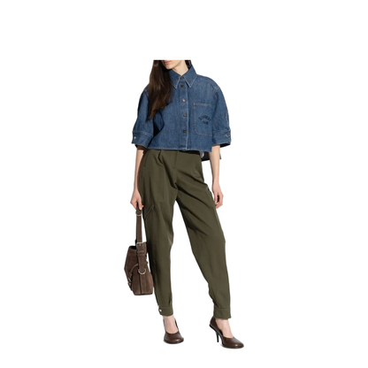 MAYFEYR - Givenchy - Cropped Cocoon Shirt In Medium Denim - BW61J7517B