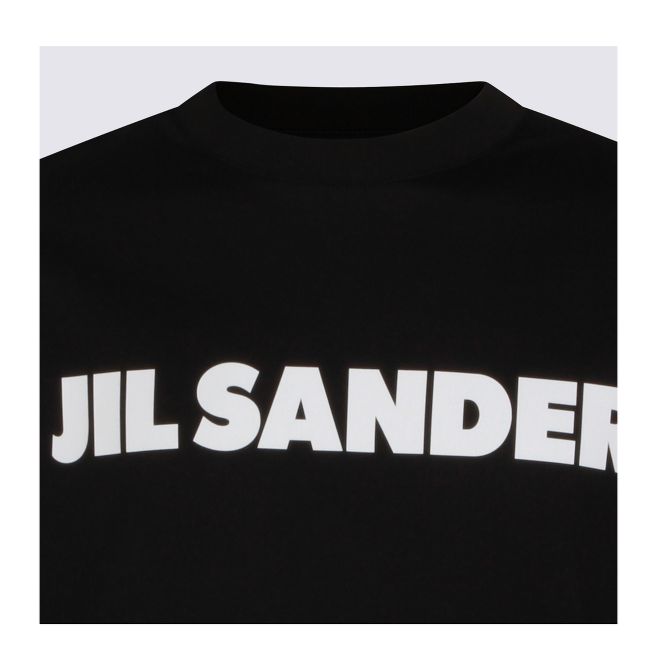 Men's Logo Letter Cotton T-Shirt Black