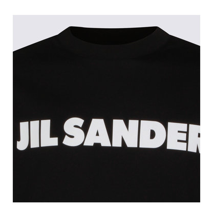 Men's Logo Letter Cotton T-Shirt Black