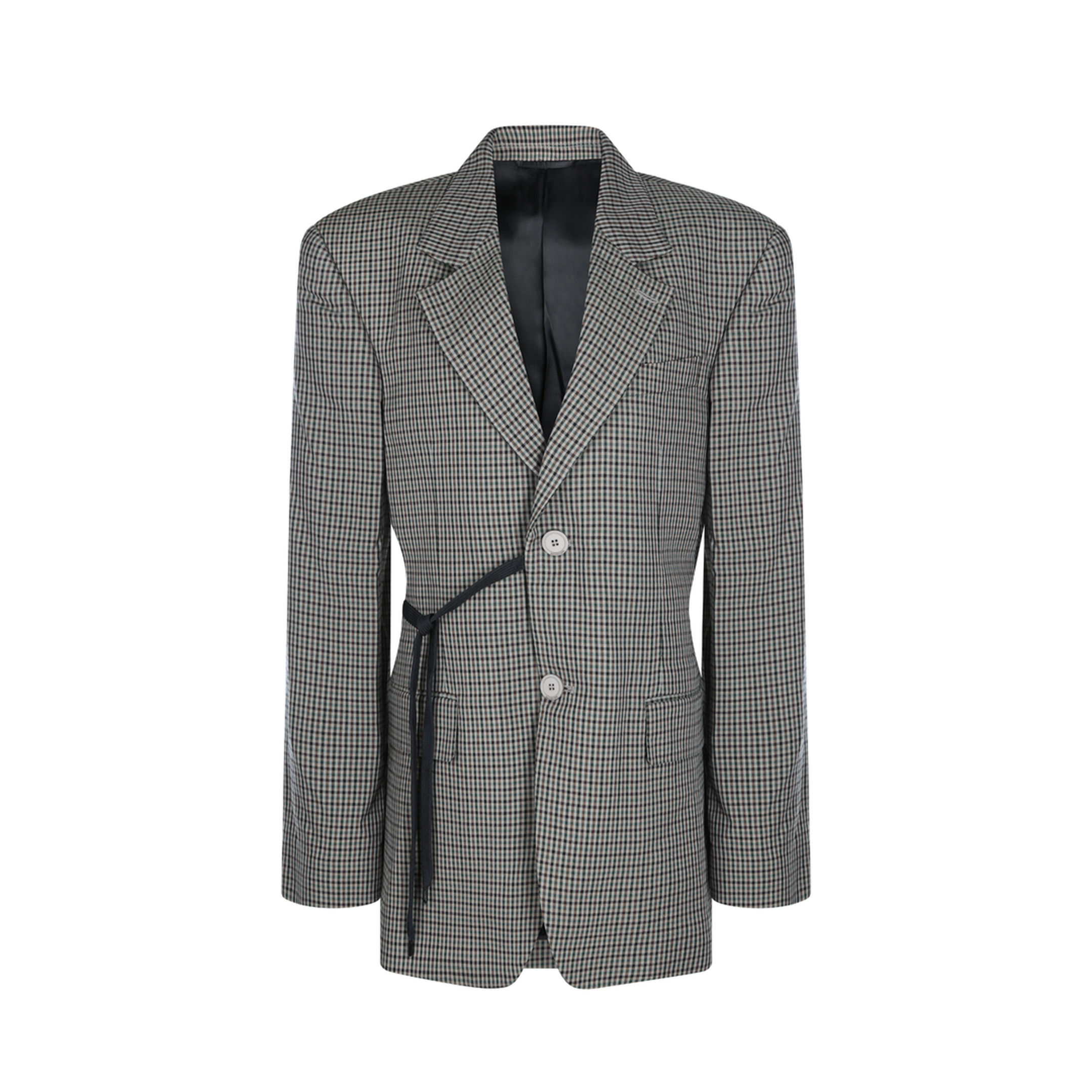 Wrap Tailored Jacket in Khaki/Brown – MAYFEYR