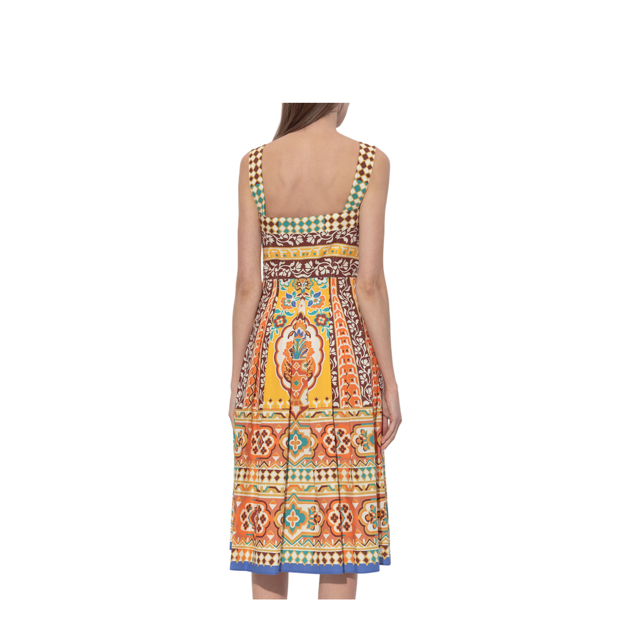 Printed Poplin Midi Dress