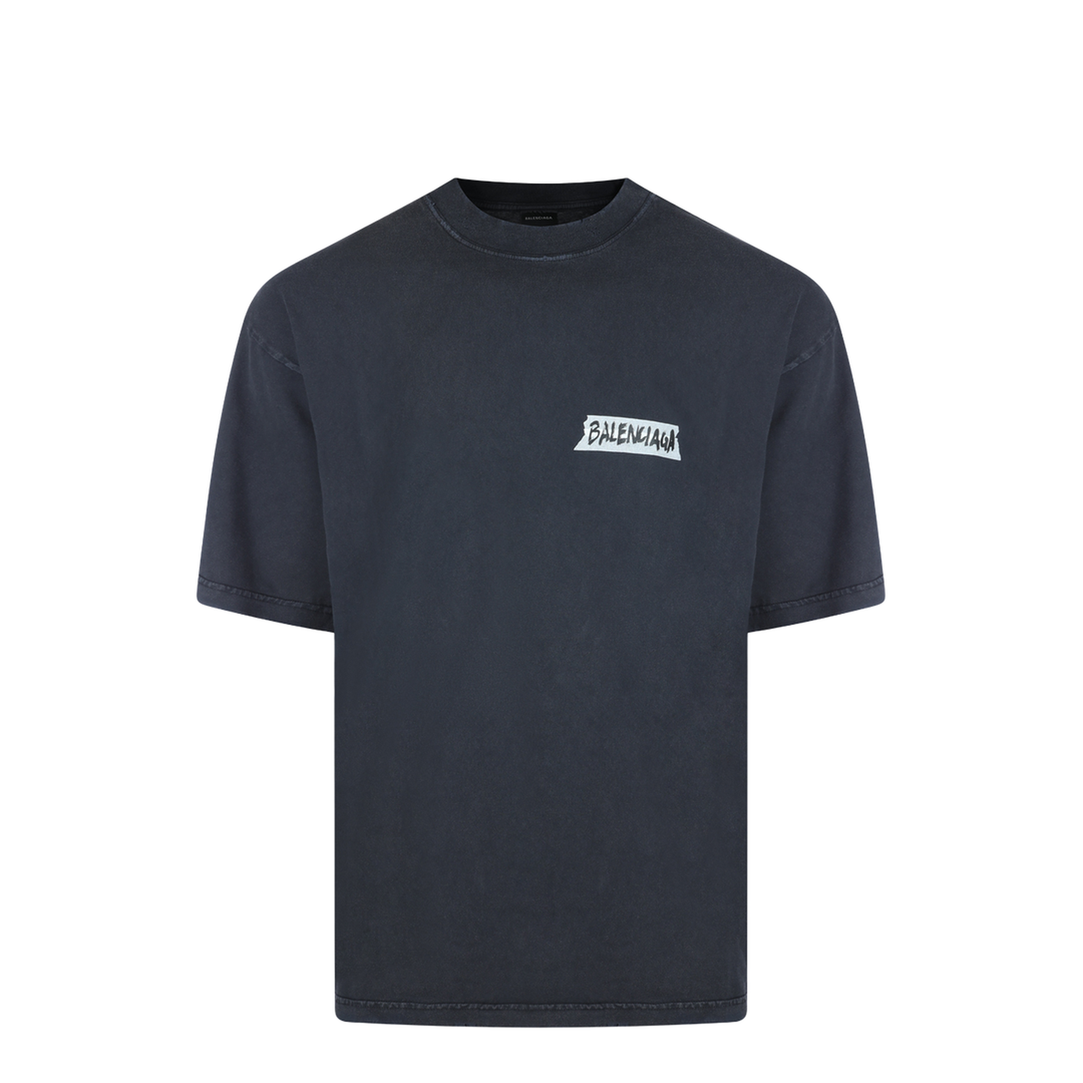 Masking Tape T-shirt Medium Fit in Faded Black