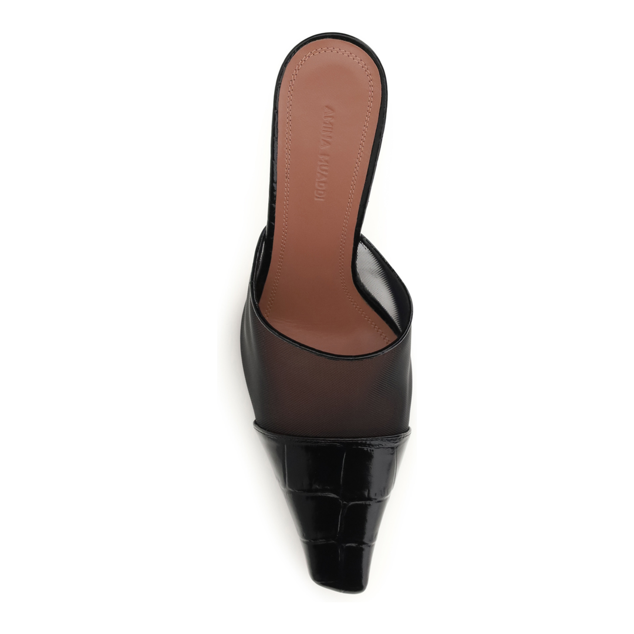 MAYFEYR - Amina Muaddi - Jamie Mesh Mules - 16S365914JAMBLACKBLACK