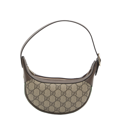 Ophidia Small GG Monogram Coated Fabric Shoulder Bag - Beige/Brown