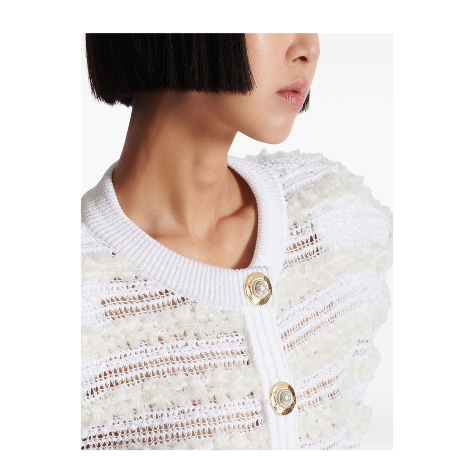Structured Shoulder Long Sleeve Top