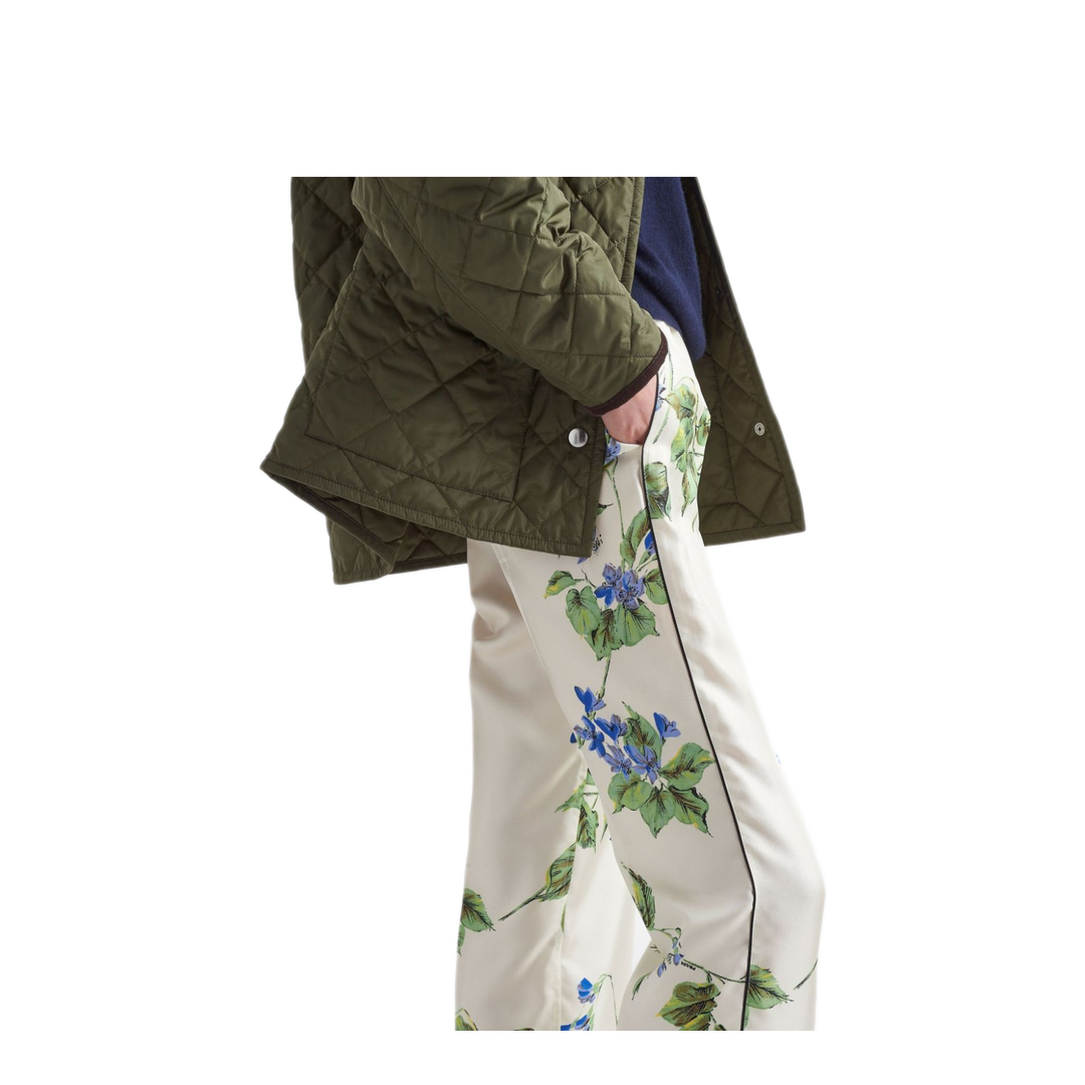 MAYFEYR - Prada - Floral Twill Trousers - P294HSOOO14NZF0K74