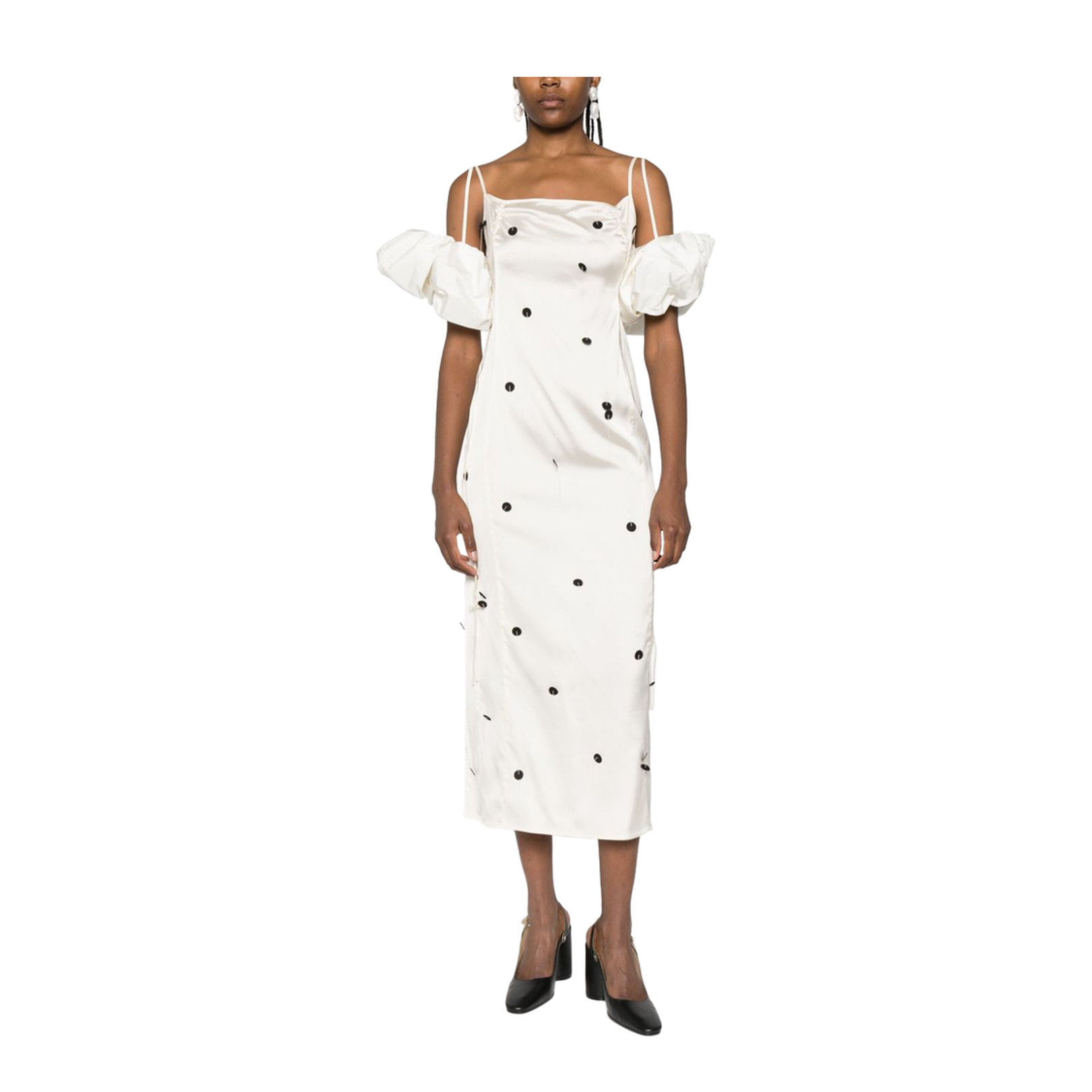 Chouchou Polka-Dot Midi Dress