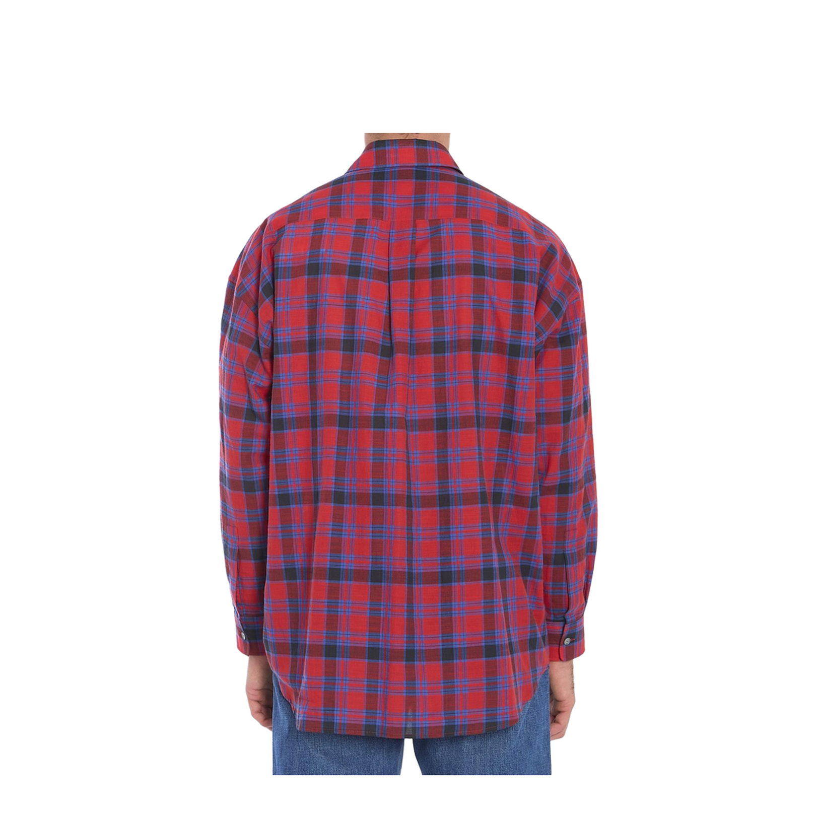 Bright Red Button-Down Shirt