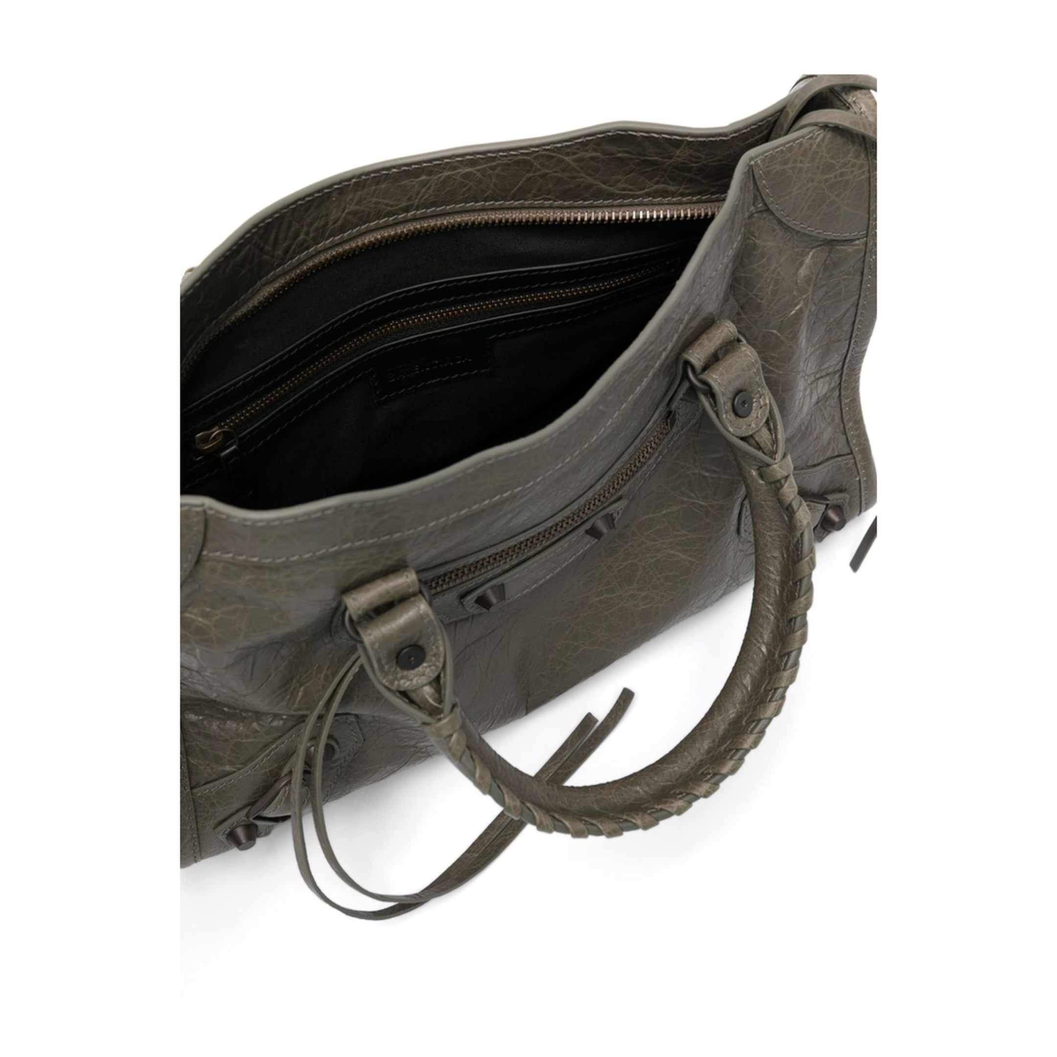 Le City Small Storico Fine-Grained Lambskin Leather Top-Handle Bag - Army Green