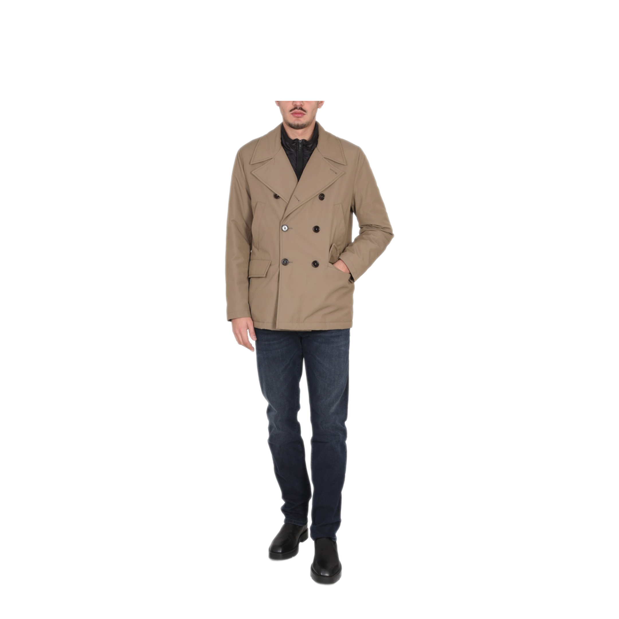 MAYFEYR - Fay - Peacoat Double Front Coat - NAM07450450ULCC805