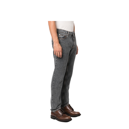Tapered Jeans with Logo Embroidery
