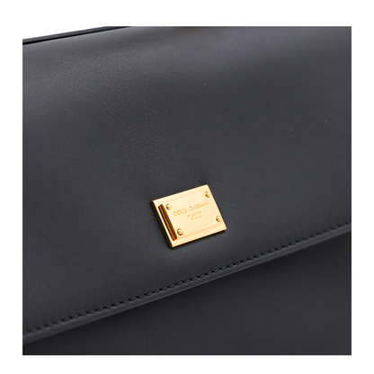 My Sicily handbag in plongé calfskin in Black