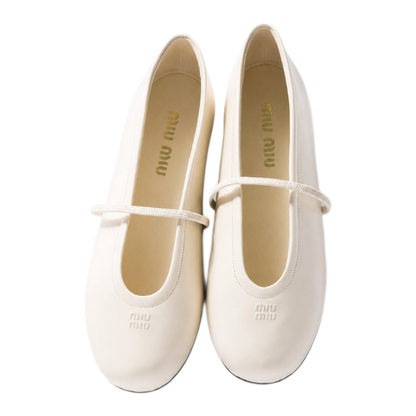 Cream Leather Sneakers