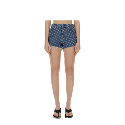 MAYFEYR - Alexander Wang - Shorts With All Over Logo - 4DC1214897460