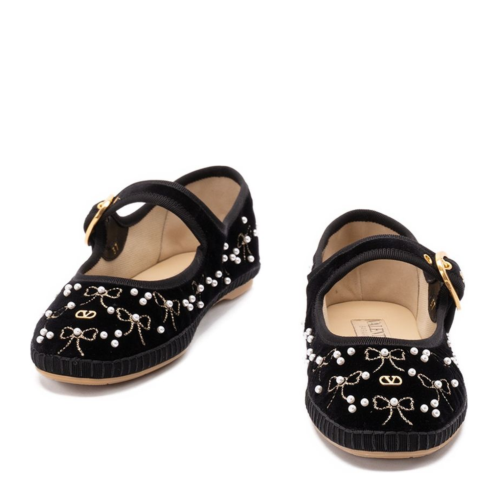 Black Garavani Flat Shoes