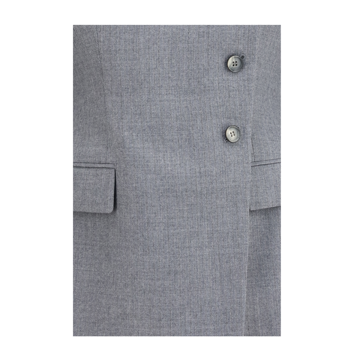 MAYFEYR - Alexander Mcqueen - Pinstripe Wool Jacket With Crossed Lapels - A00755QJAGL1015