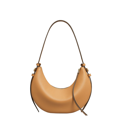 Romy Medium Pebbled Leather Hobo Bag - Cognac