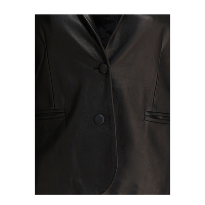 MAYFEYR - Semper - Single Breasted Leather Blazer - BLAZERLEATHERBLACK