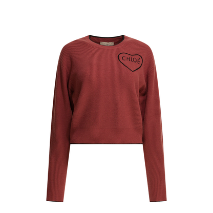 MAYFEYR - Chloè - Crew-Neck Sweater With Logo - CH26SMP397106AN