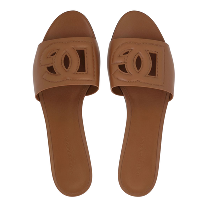 Calfskin Sliders with Logo