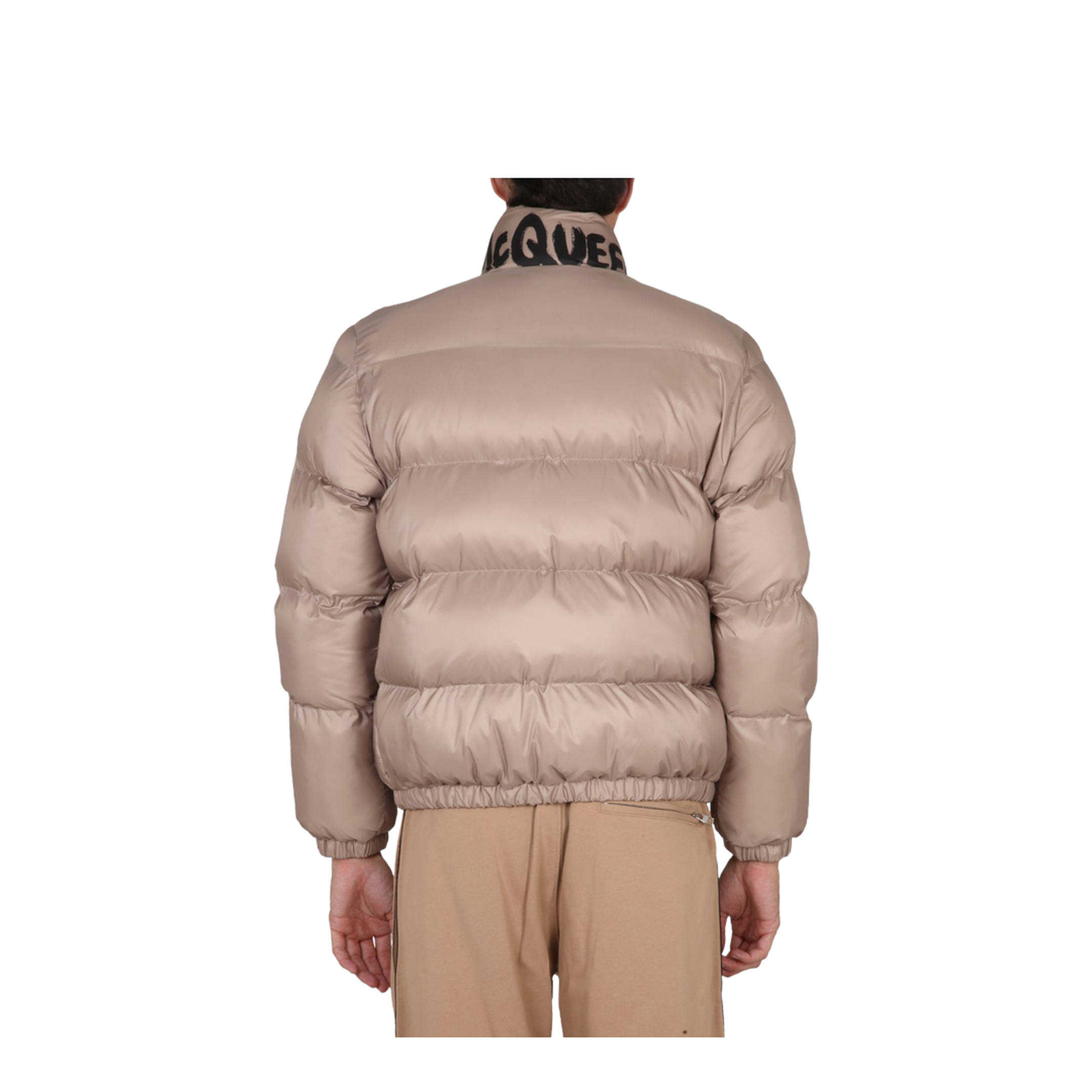 Graffiti Logo Print Down Jacket