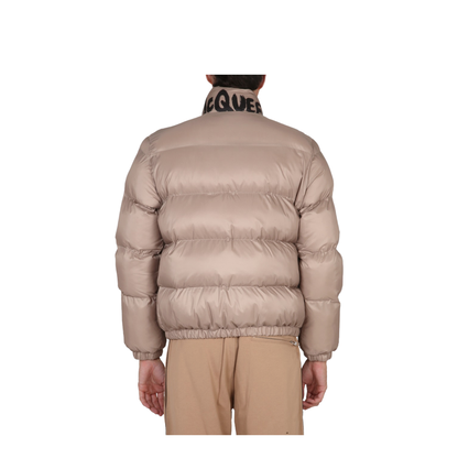 Graffiti Logo Print Down Jacket