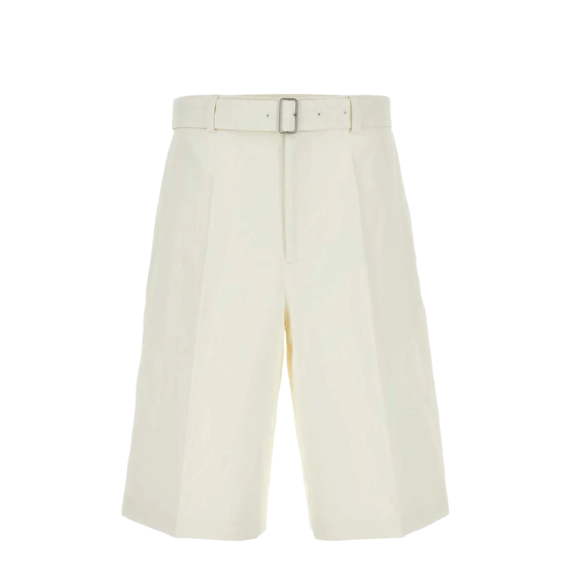 Ivory Linen Bermuda Shorts